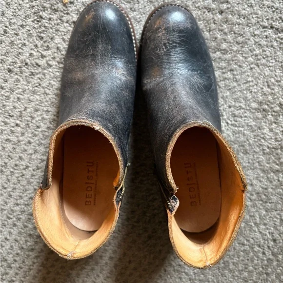 Classic Black Leather Ankle Boots - Picture 2 of 9